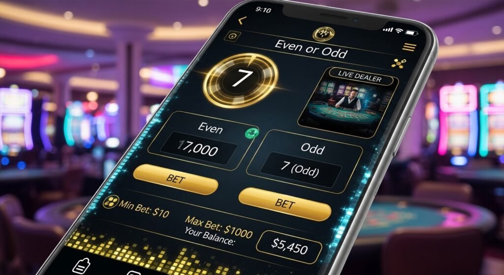 실시간 인터페이스를 갖춘 MGM홀짝 게임 화면 구성